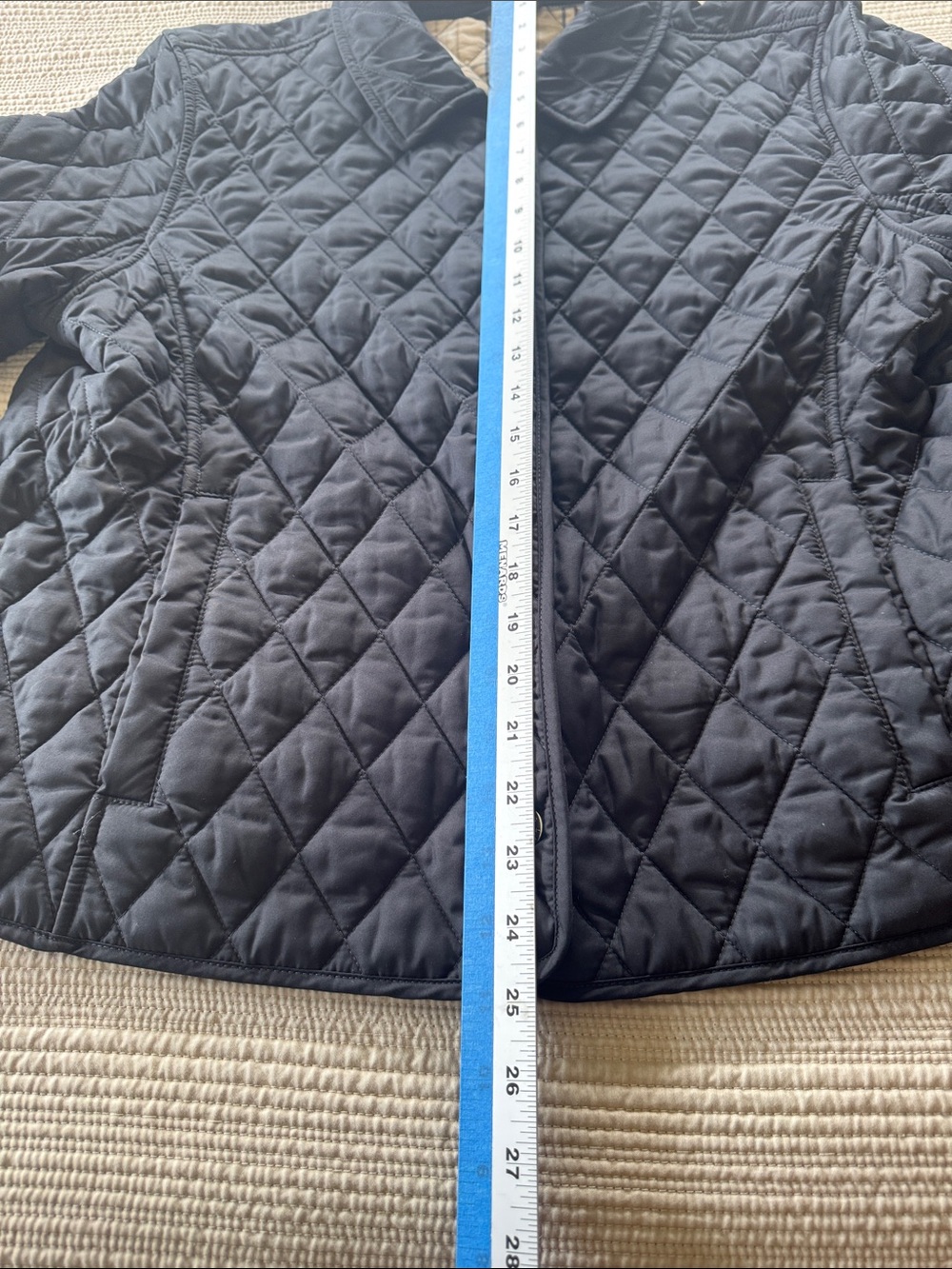 L.L. Bean Black Quilted Snap-Front Utility Jacket - Picture 6 of 8